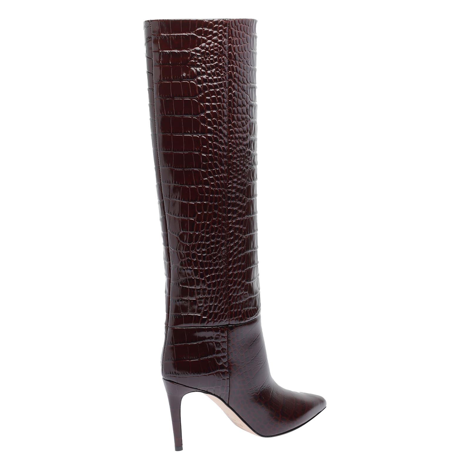 Paris Texas Stiletto Boot High Heels Boots In Bordeaux Leather In Red