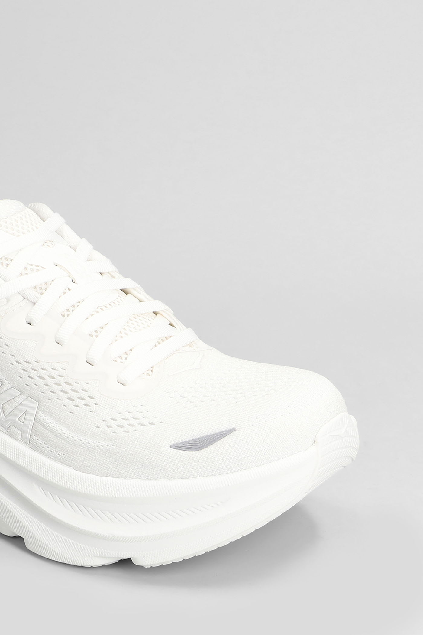 Hoka M Bondi 9 Synthetic Fabric Sneakers In White
