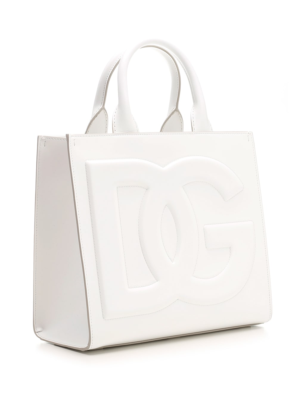 Shop Dolce & Gabbana Dg Tote In Bianco Ottico