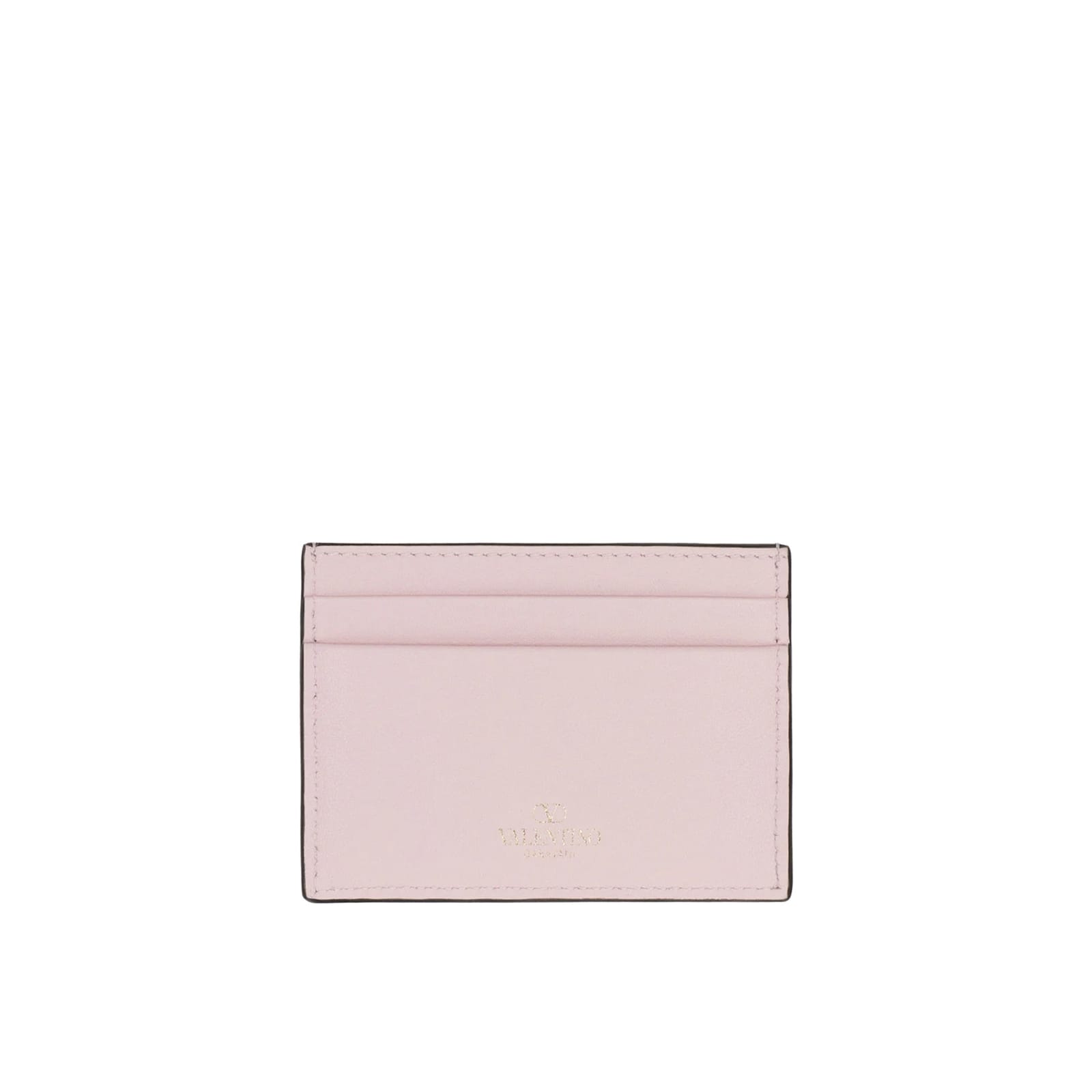 Shop Valentino Garavani Rockstud Card Case In Pink