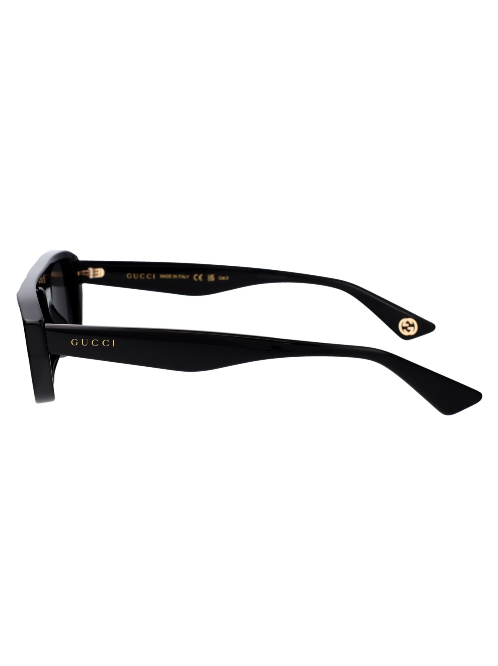 Gucci Gg1617s Sunglasses In 001 Black Black Grey