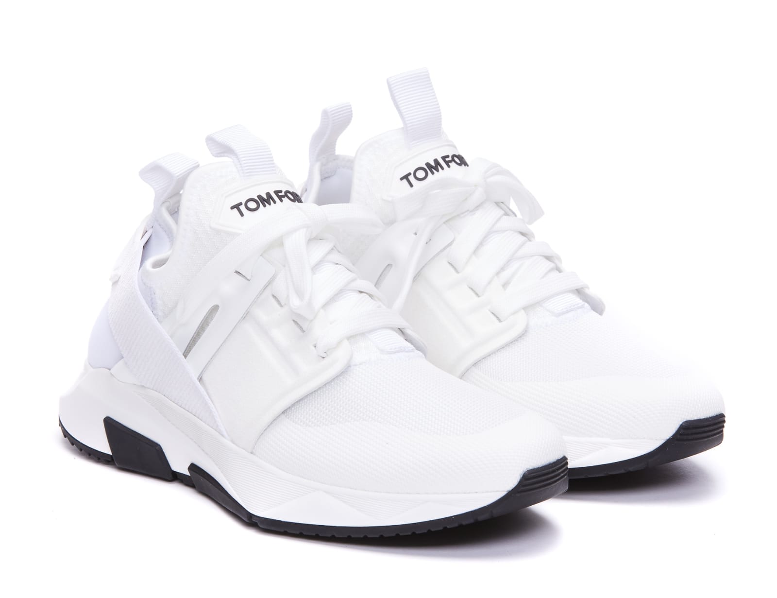 Shop Tom Ford Jago Sneakers In White