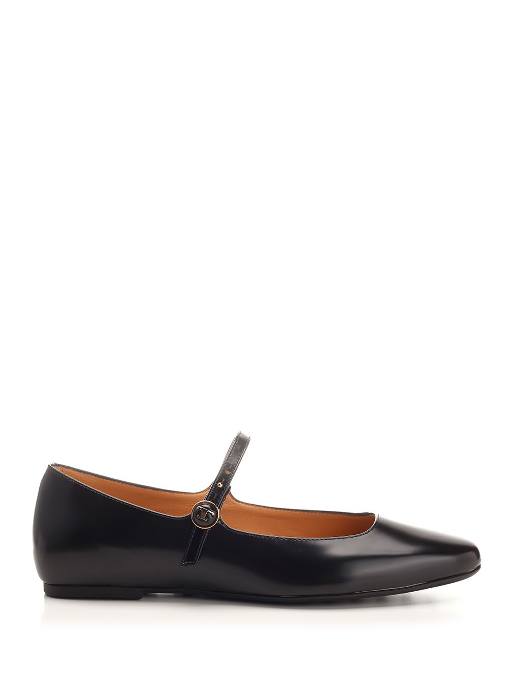 Shop Tod's Calfskin Ballet Flats In Black