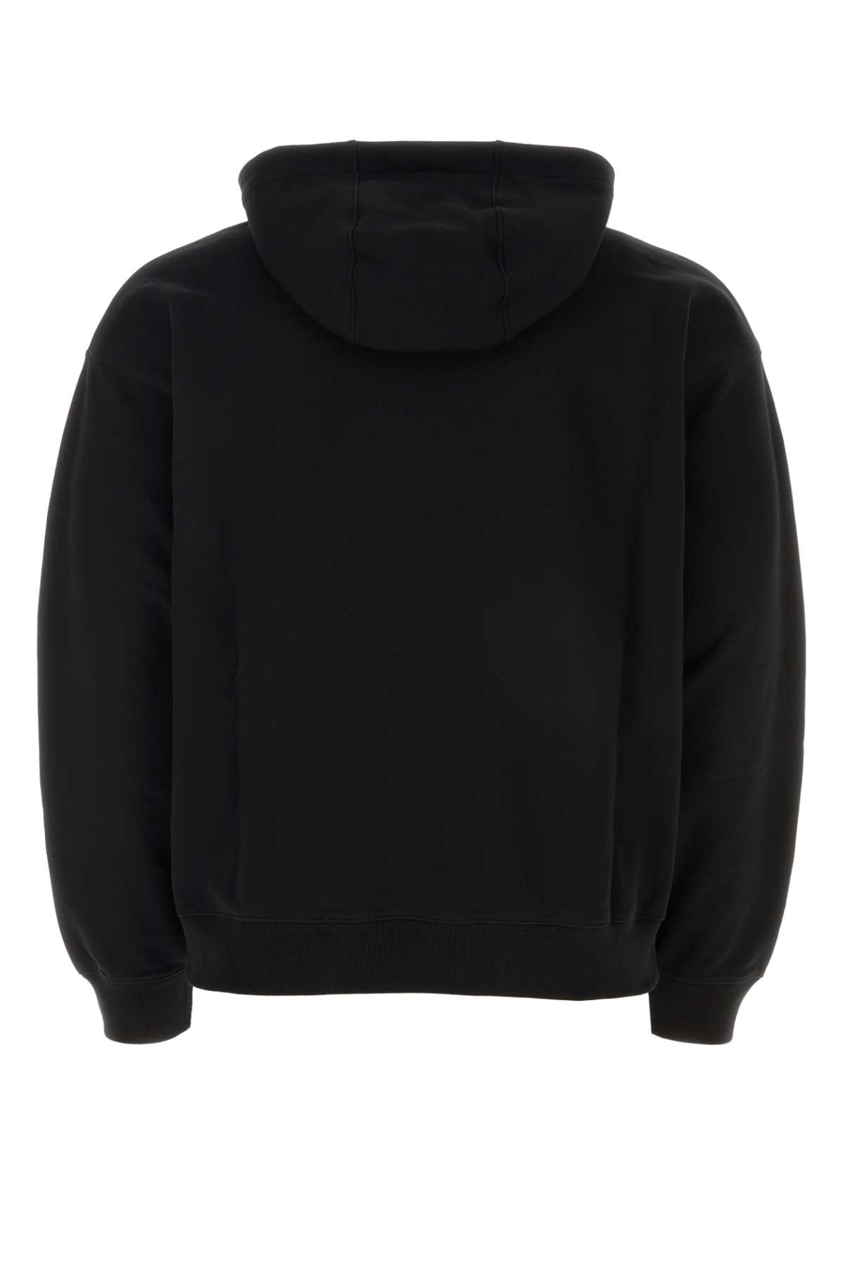 Shop Versace Black Cotton Sweatshirt