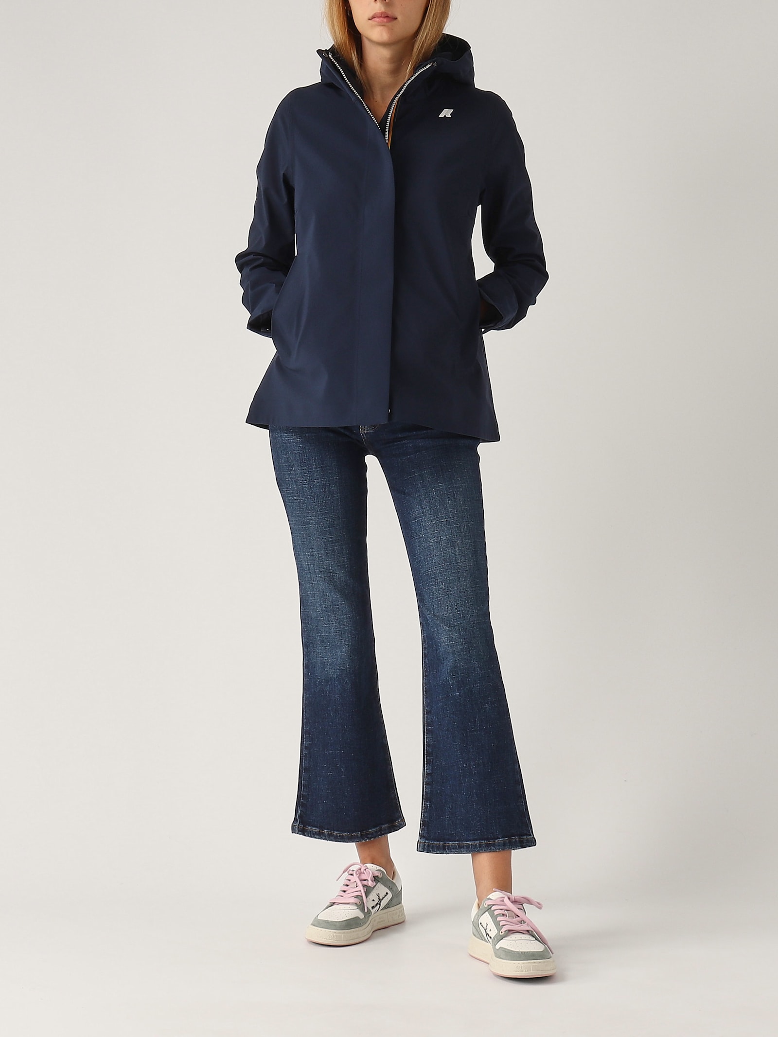 Shop K-way Madalina Bonded Jacket In Blu