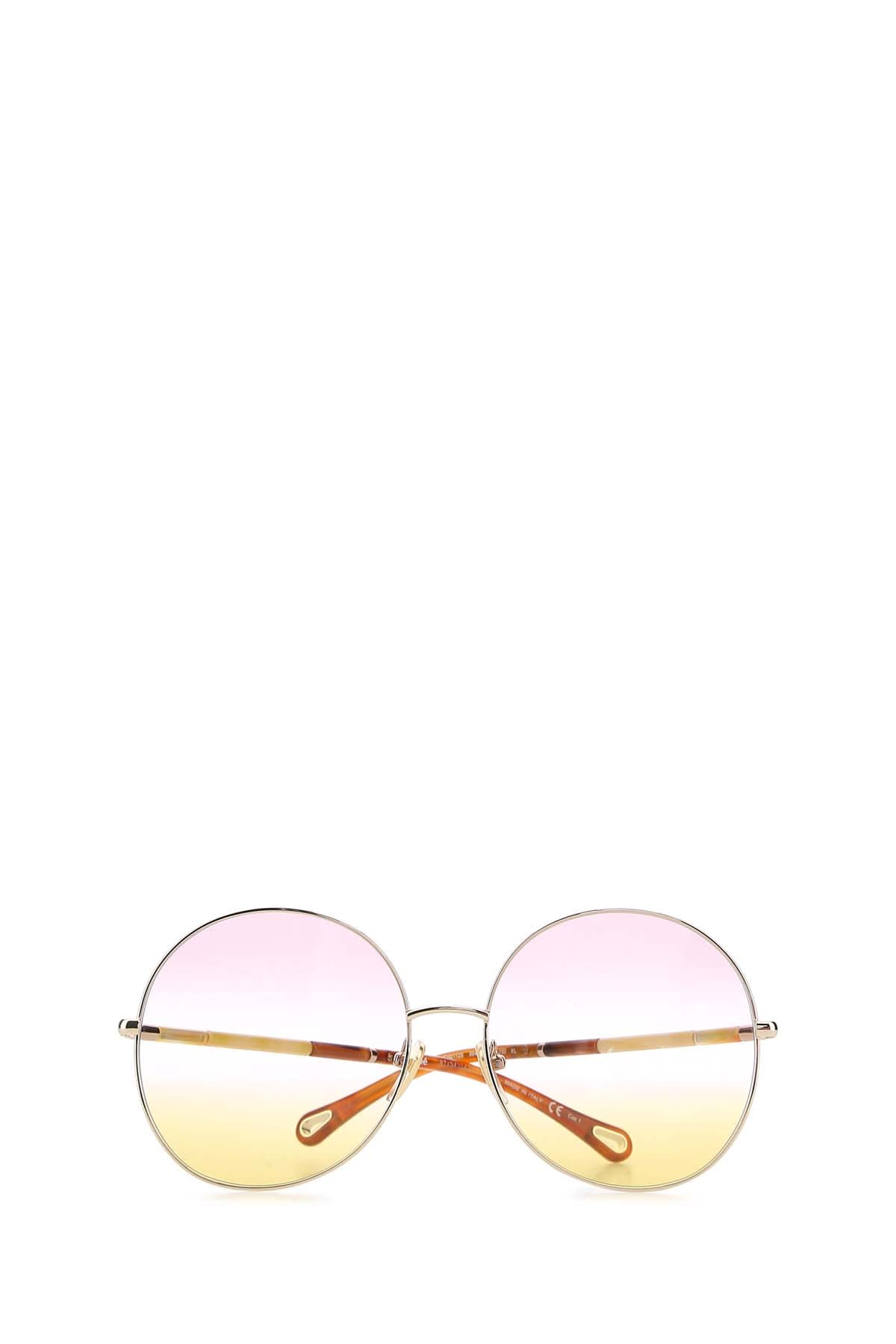 Chloé Gradient Round Metal & Acetate Sunglasses In 004
