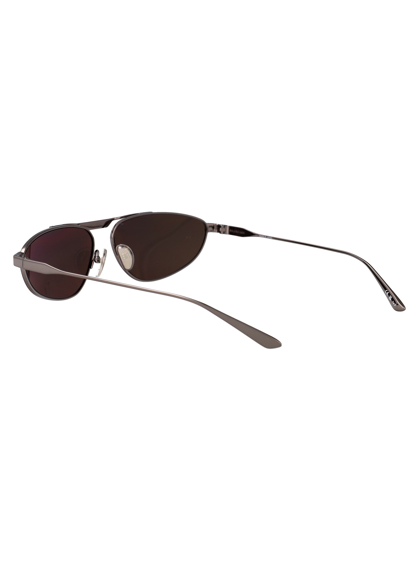 Balenciaga Bb0417s Sunglasses In Ruthenium-ruthenium-bronze