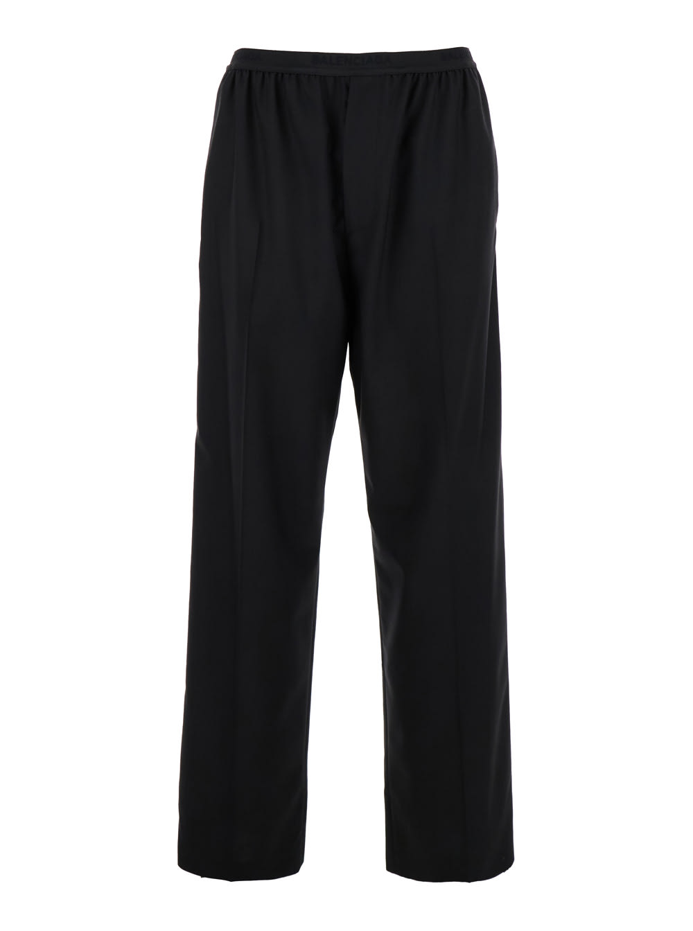 Balenciaga Black Joggers Pants In Wool Man