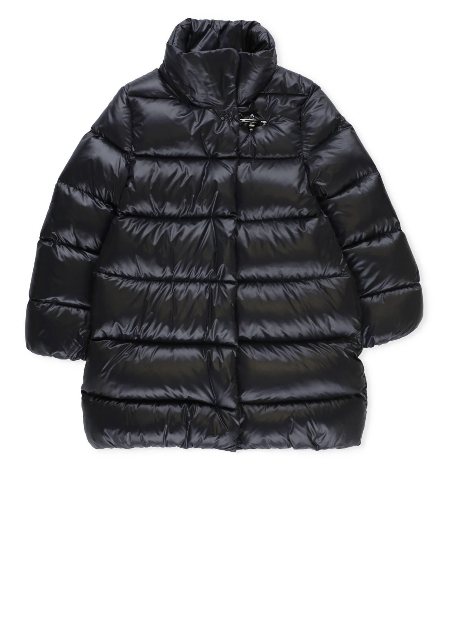 Fay Stand-up Collar Padded Coat In Black