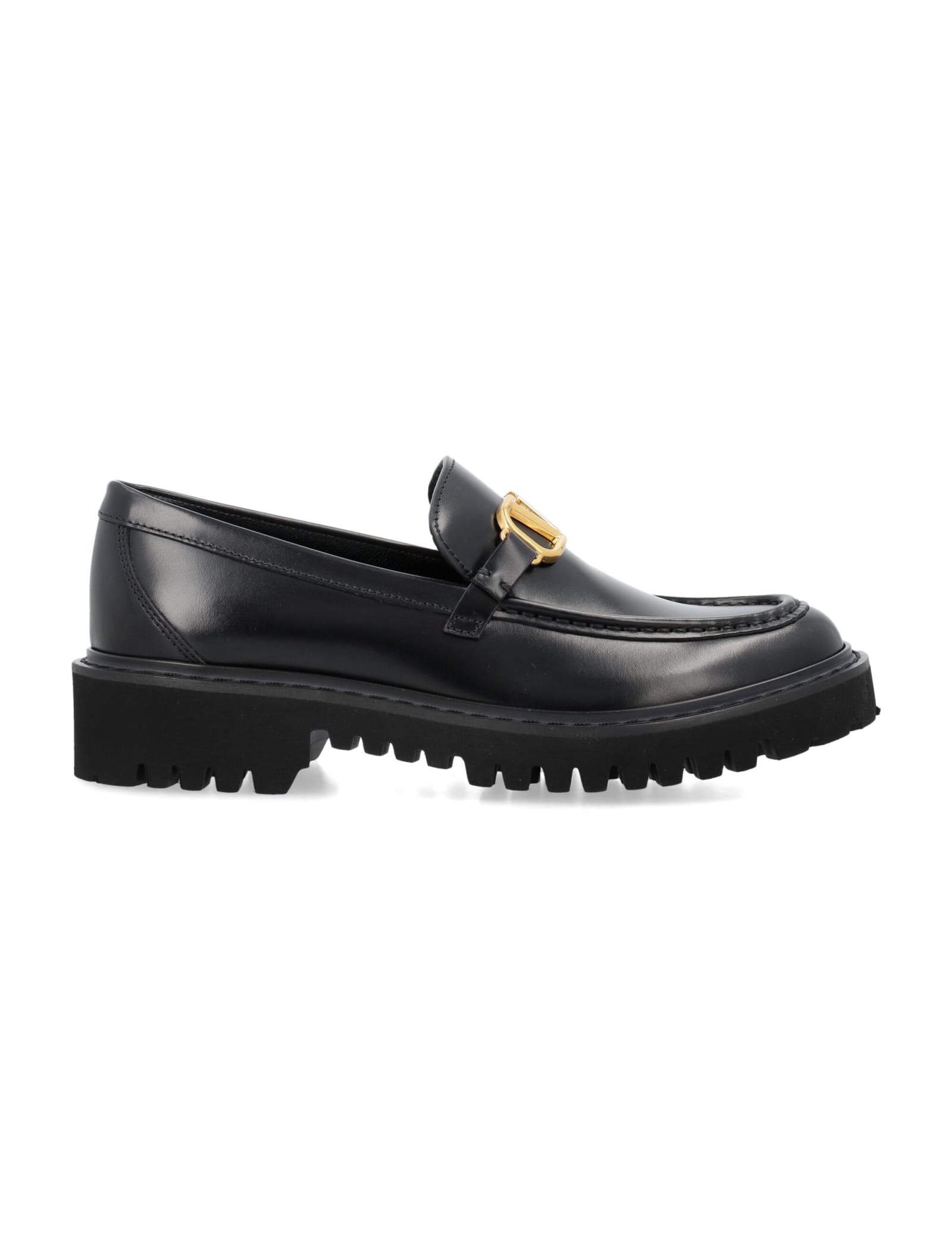 Shop Valentino Vlogo Signature Loafer In Nero