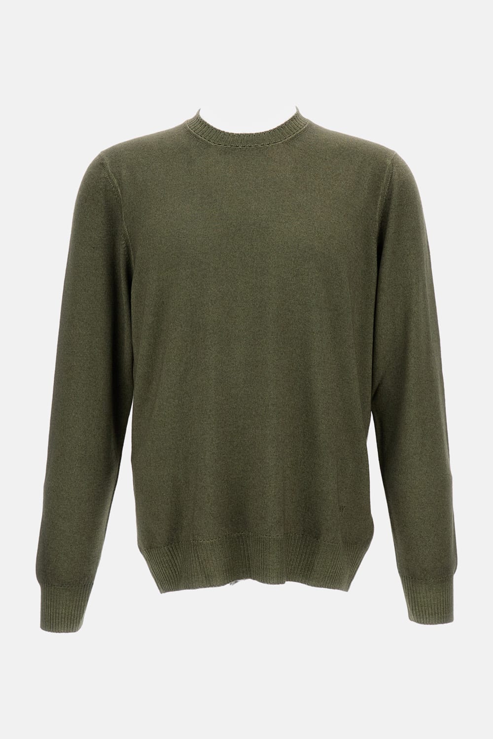 Fay Crew Neck Sweater In Green