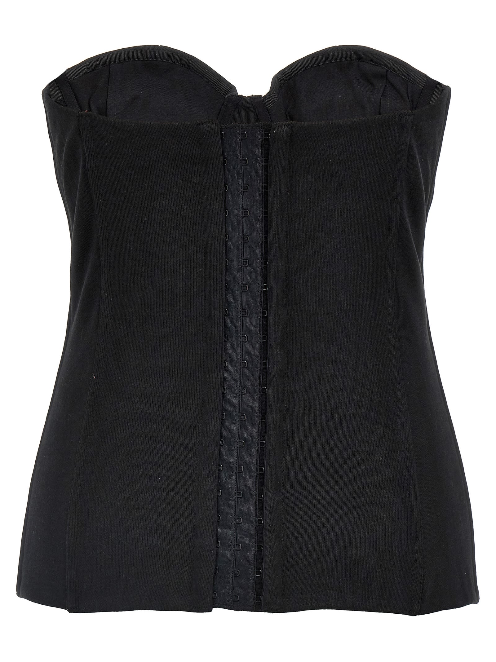 Shop Vetements Molleton Corset Top In Black