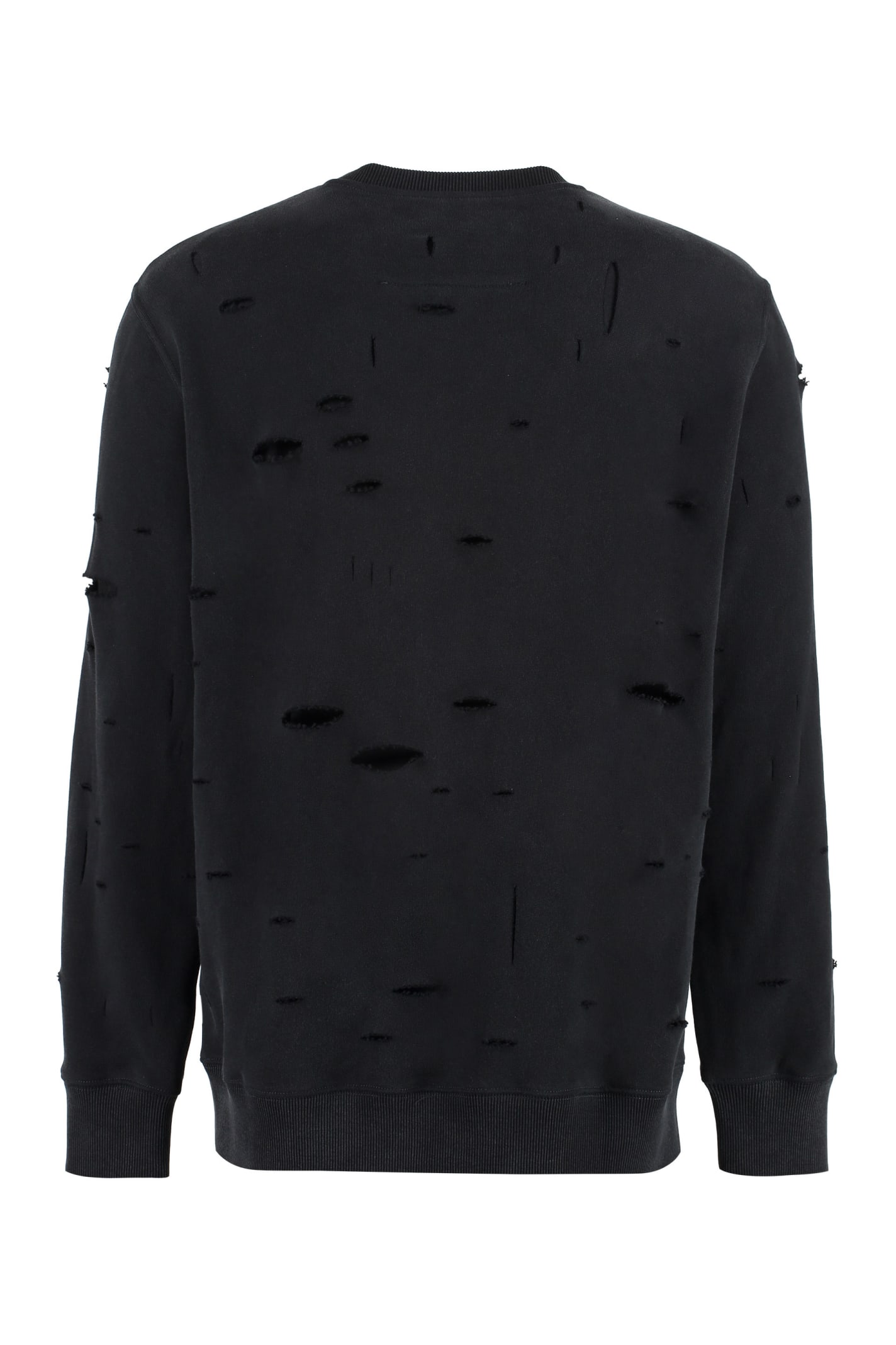 Shop Givenchy Cotton Crew-neck Sweatshirt In Black