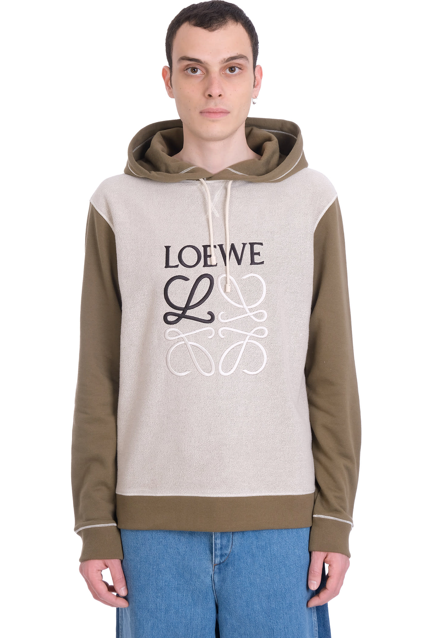 Loewe Sweatshirt In Green Cotton