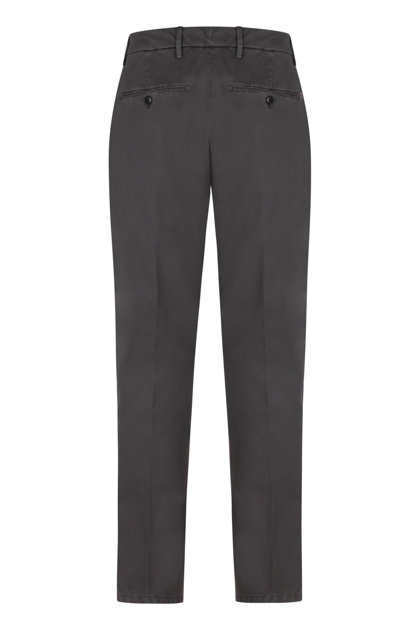 Shop Dondup Ralp Cotton Chino Trousers In Grey