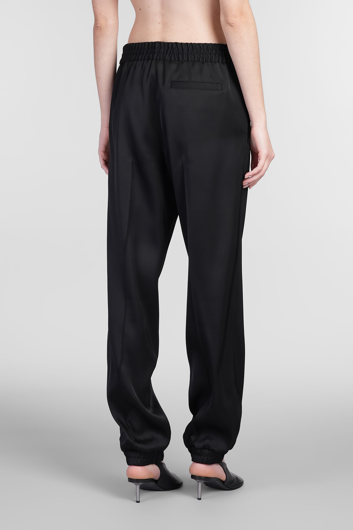 Jil Sander Tapered-leg Drawstring Trousers In Black