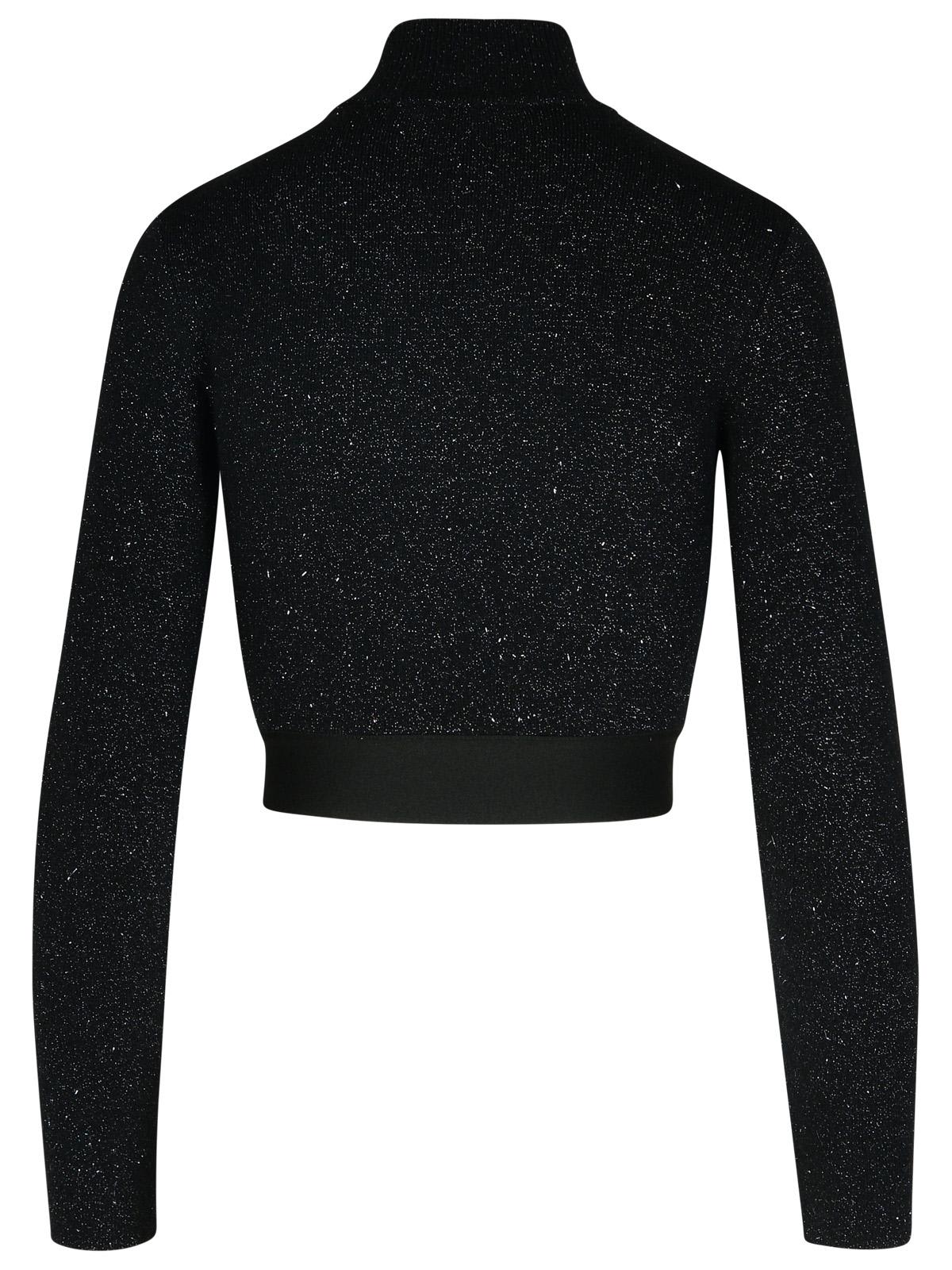 Shop Palm Angels Crop Top In Black Viscose Blend