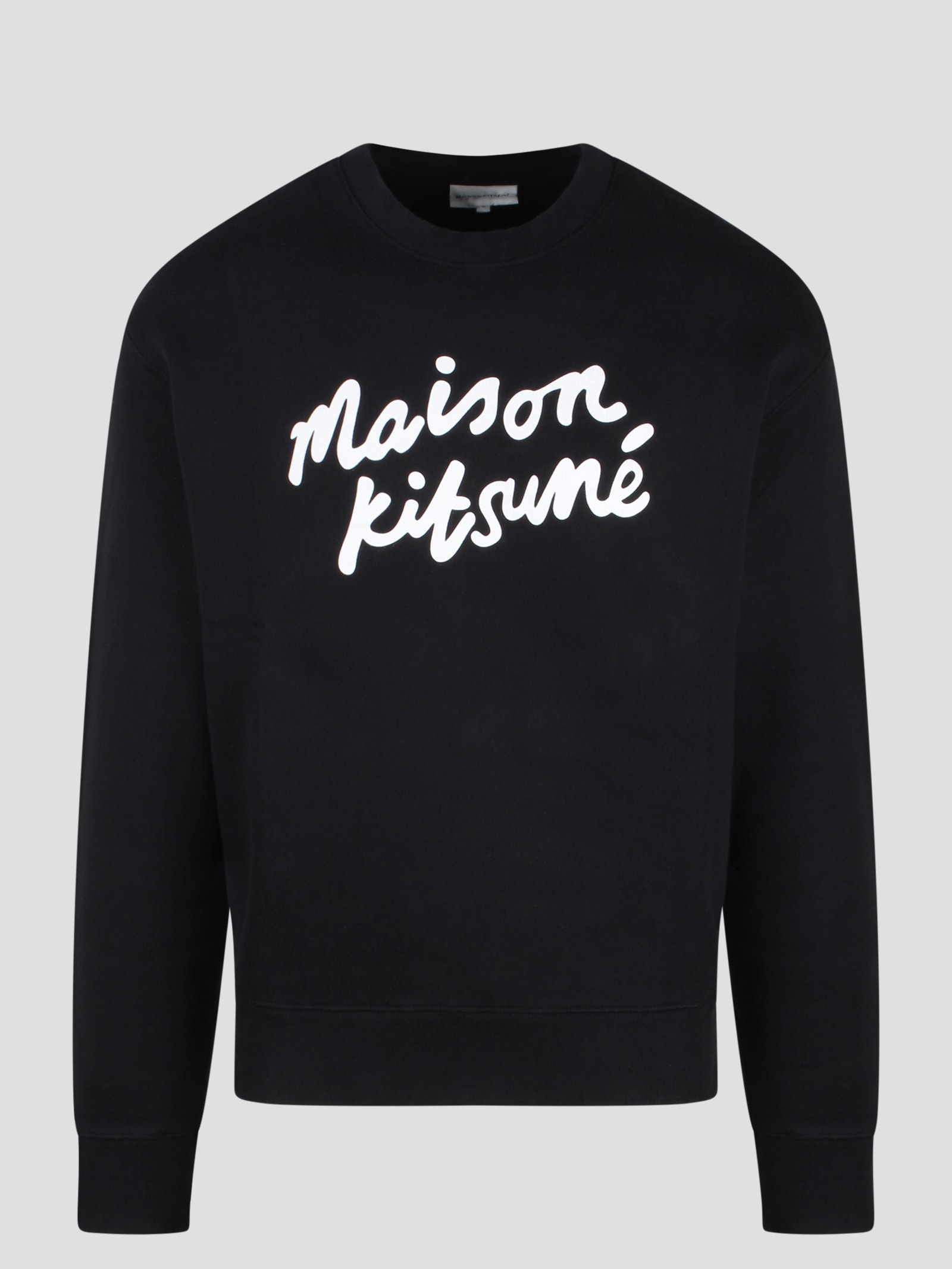Shop Maison Kitsuné Maison Kitsune Handwriting Comfort Sweatshirt In Black