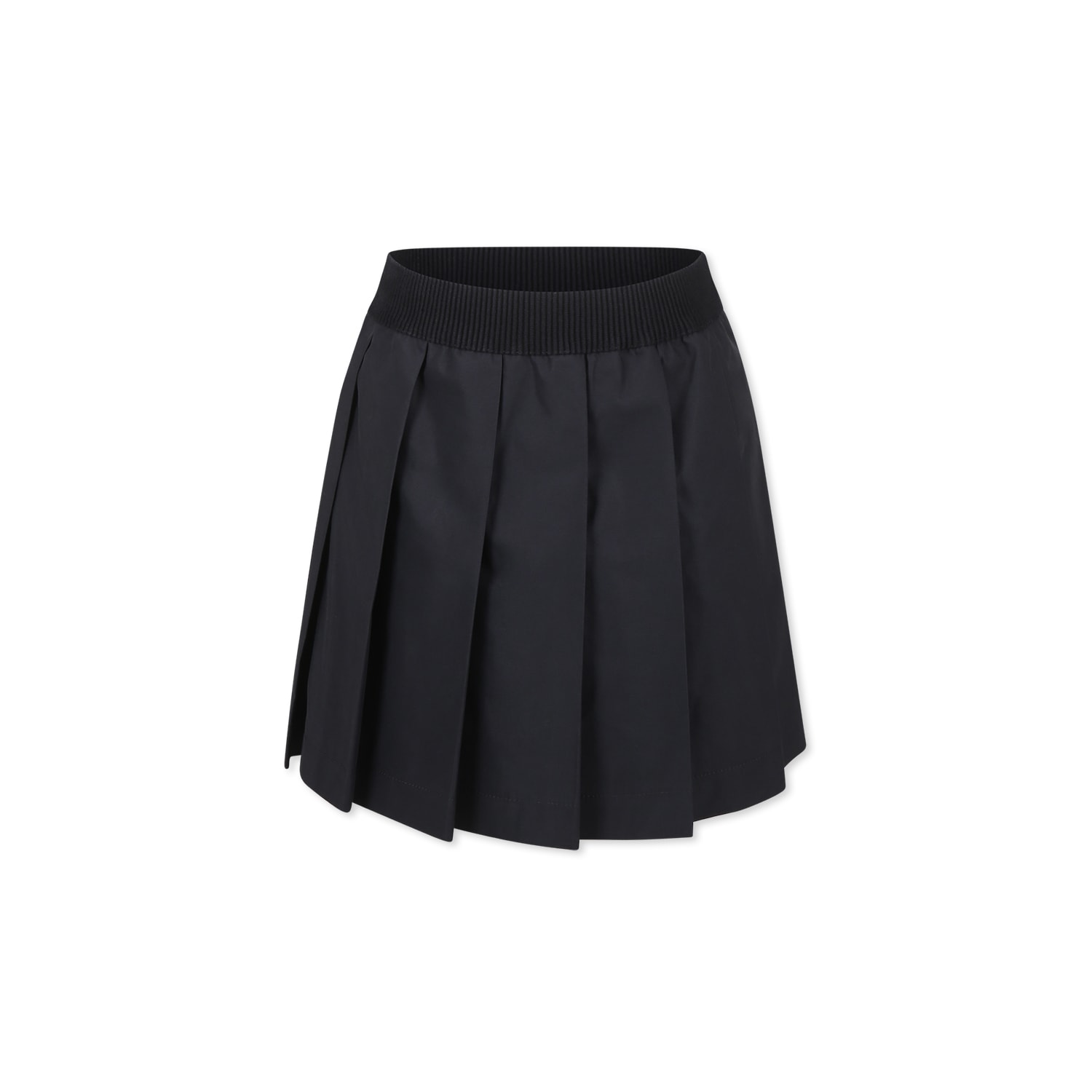 Shop Moncler Black Skirt For Girl With Logo