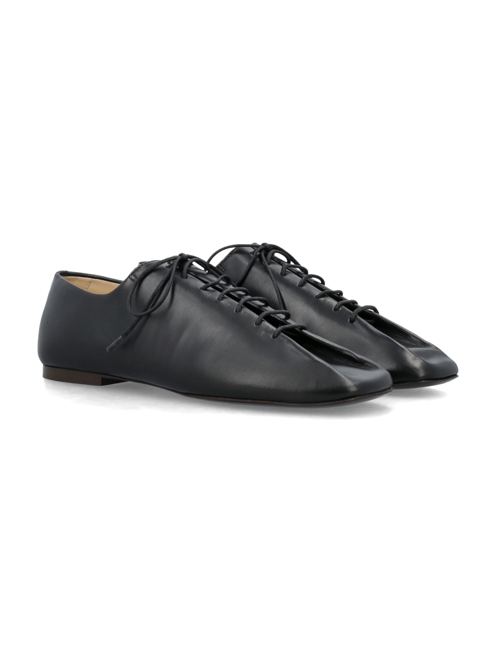 Shop Lemaire Souris Flat Classic Derbies In Nero