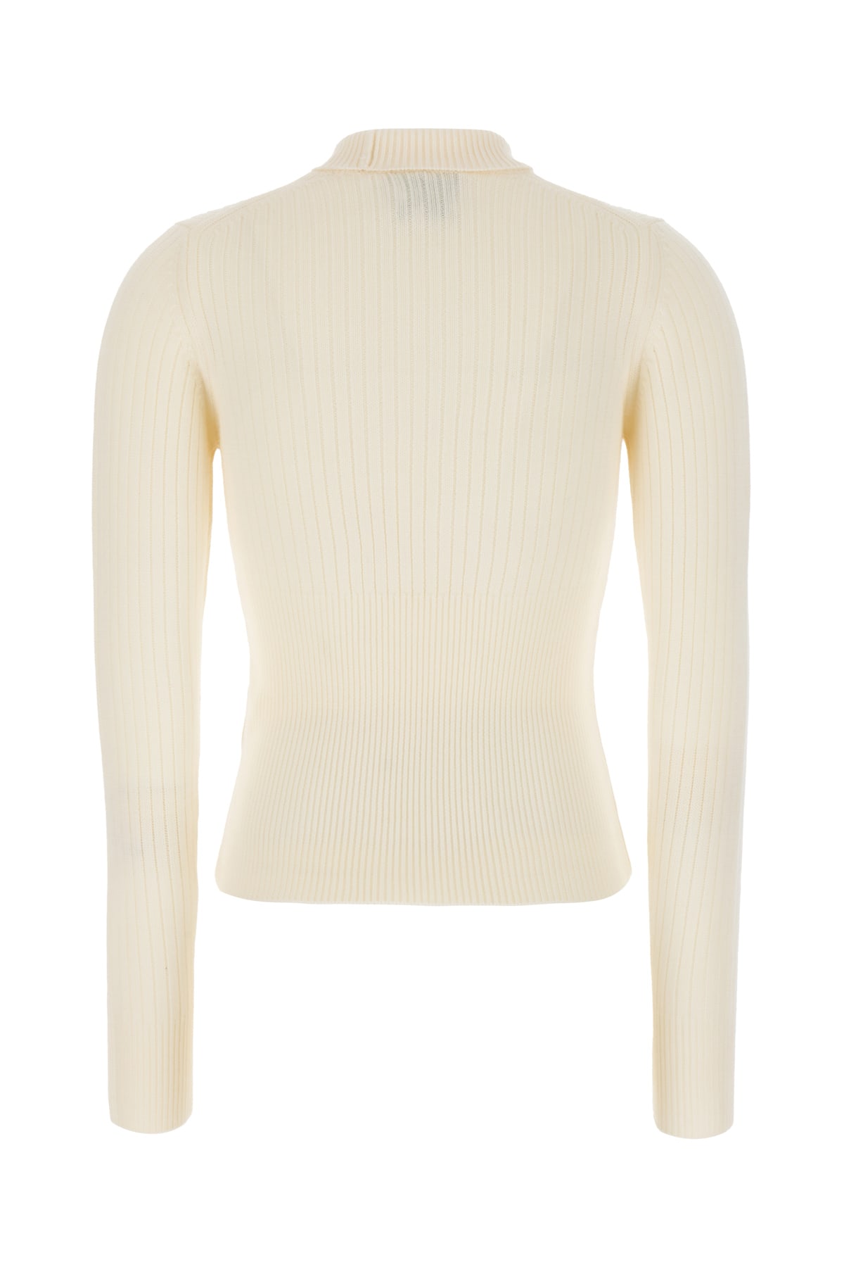 Shop Casablanca Ivory Wool Sweater In White