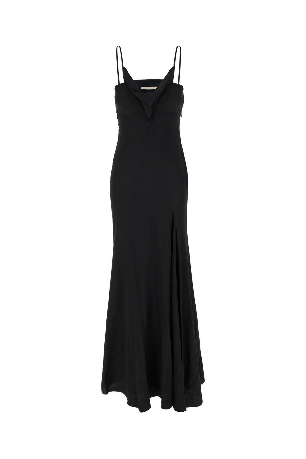 Shop Isabel Marant Kapri Cut-out Detailed Midi Sleeveless Dress In Black
