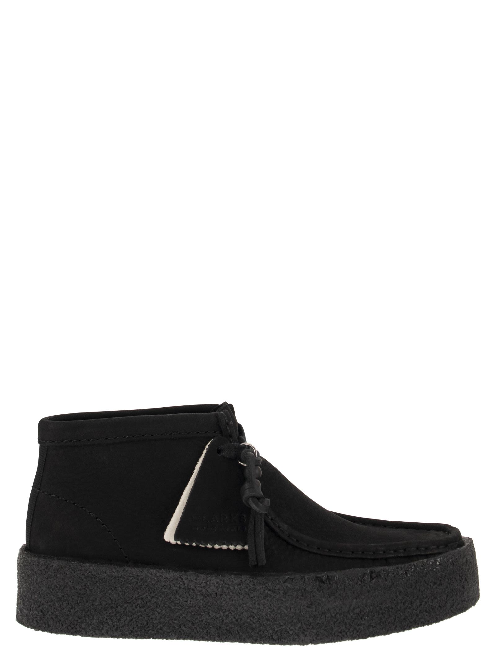 Clarks Wallabee Cup Boot In Black