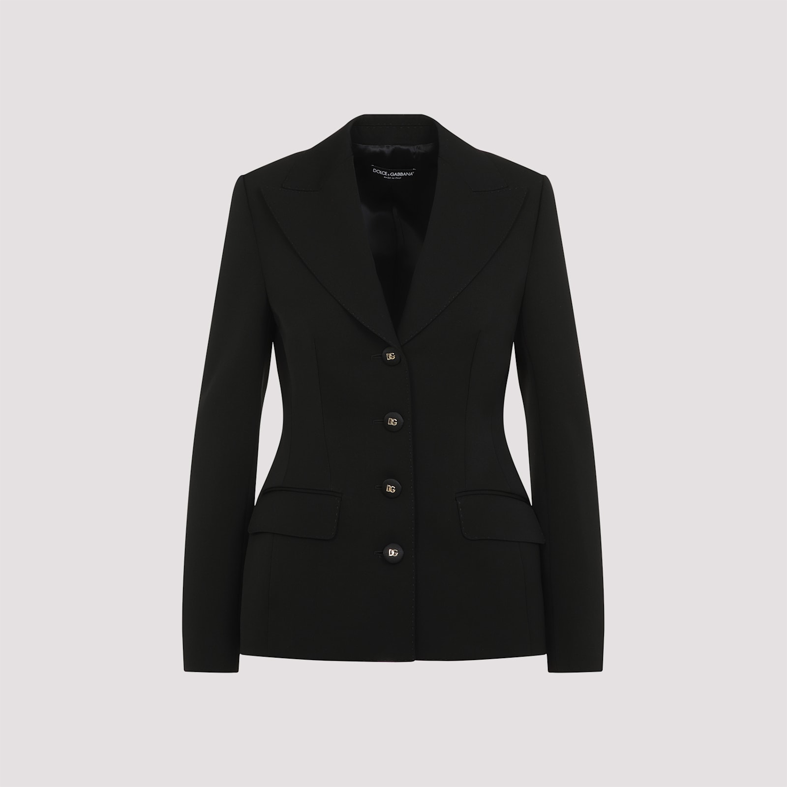 Dolce & Gabbana Black Virgin Wool Blazer In Nero