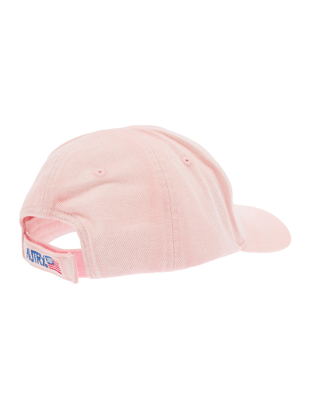 Shop Autry Pink Baseball Cap With Tonal Logo Embroidery In Cotton Woman