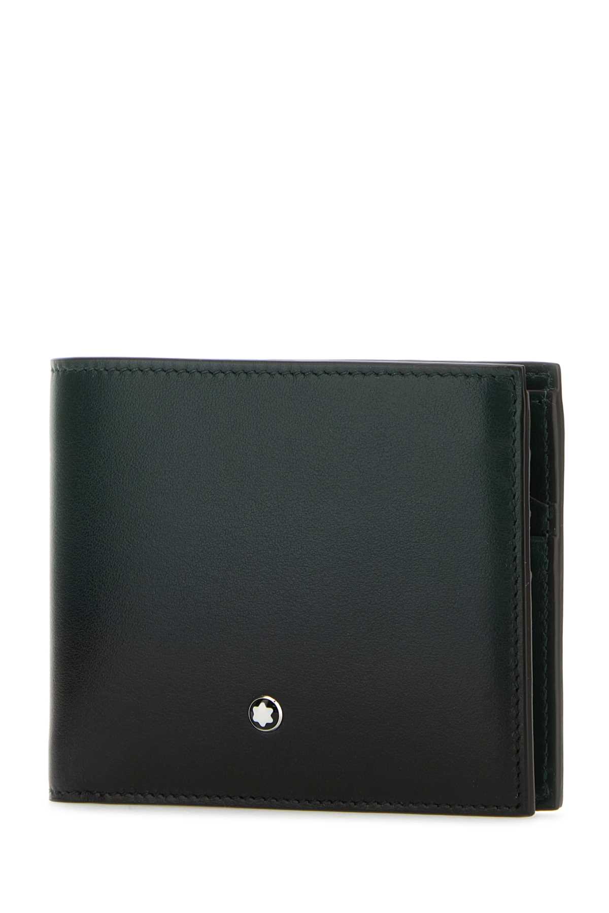 Shop Montblanc Two-tone Leather Wallet In Britishgreen