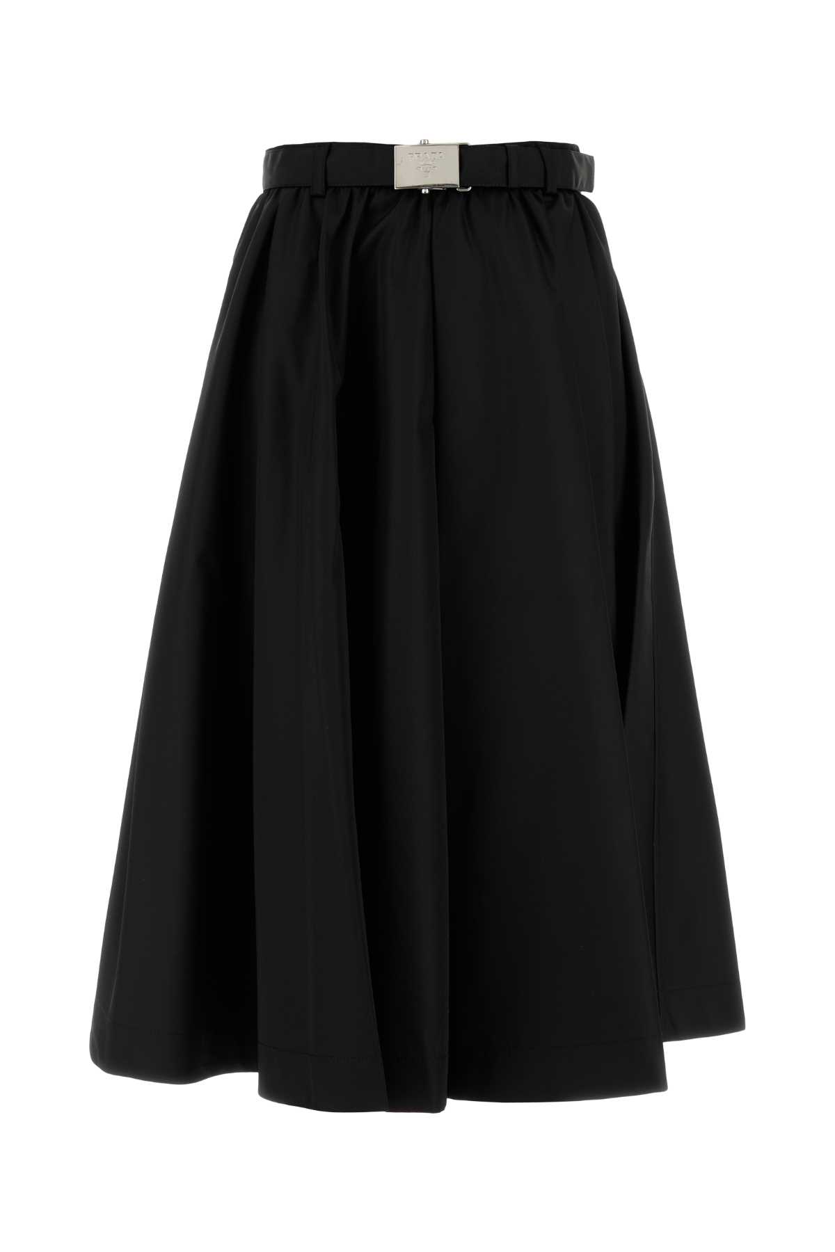 Prada Technical Fabric Skirt In Black