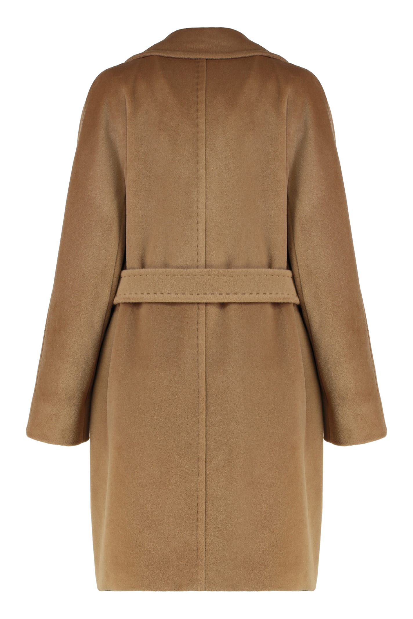 Max Mara Studio Dressing Gown In Beaver Wool In Multi