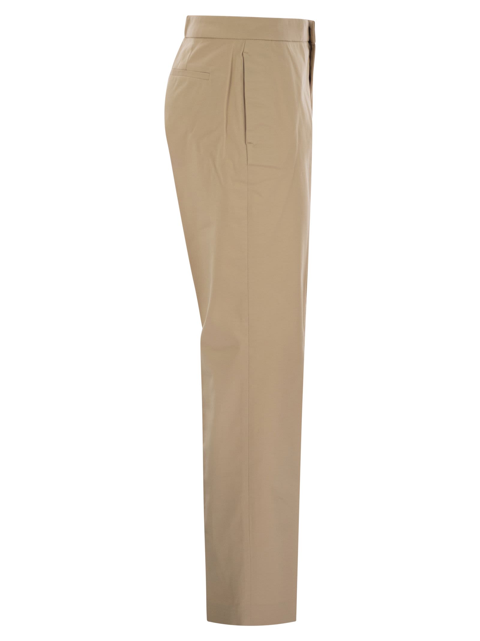 Fabiana Filippi Loose Waist Bag Details Casual Pants In Sand