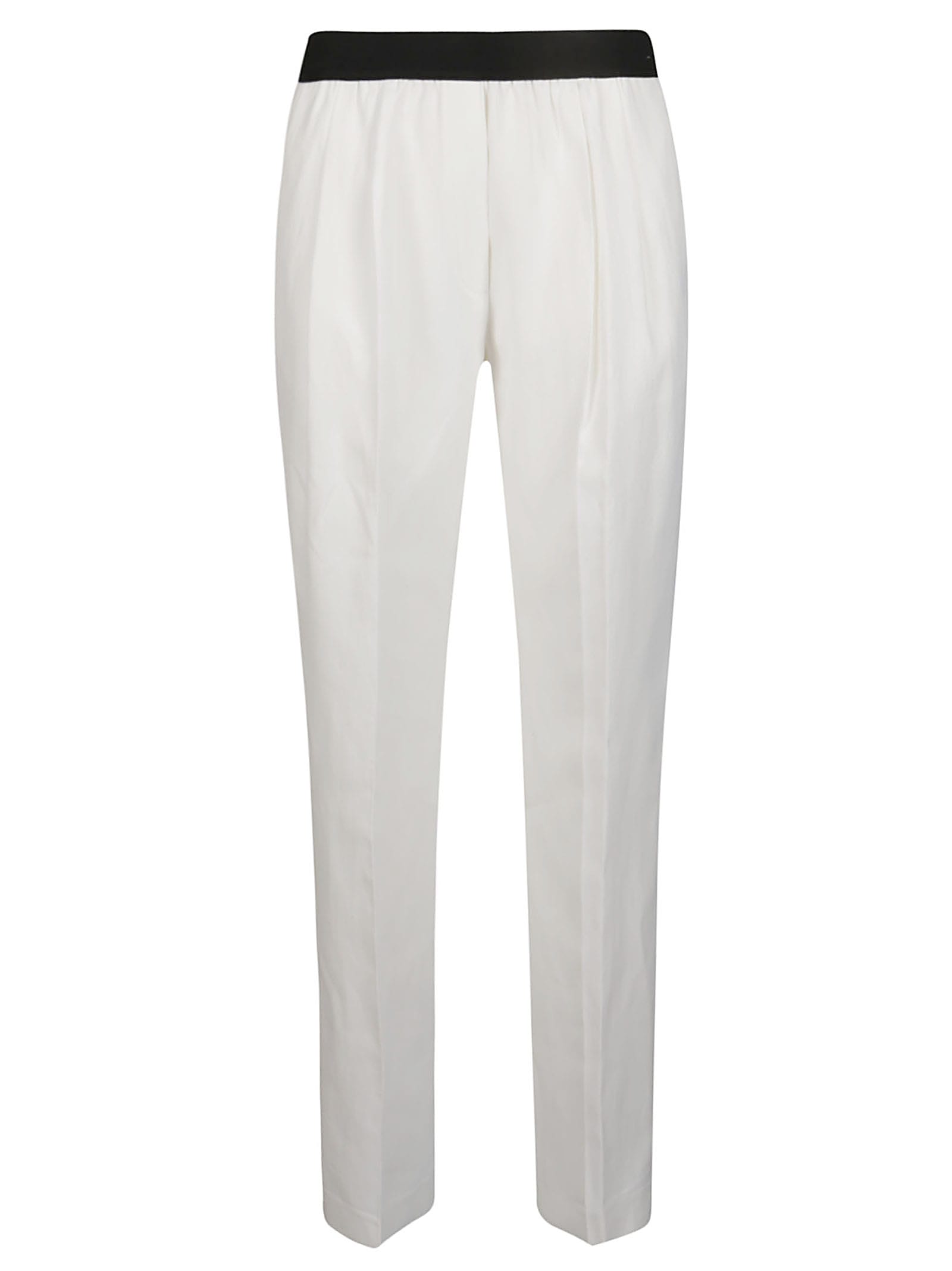 Loulou Studio Takaroa Pleated Slub Twill Straight-leg Pants In Ivory