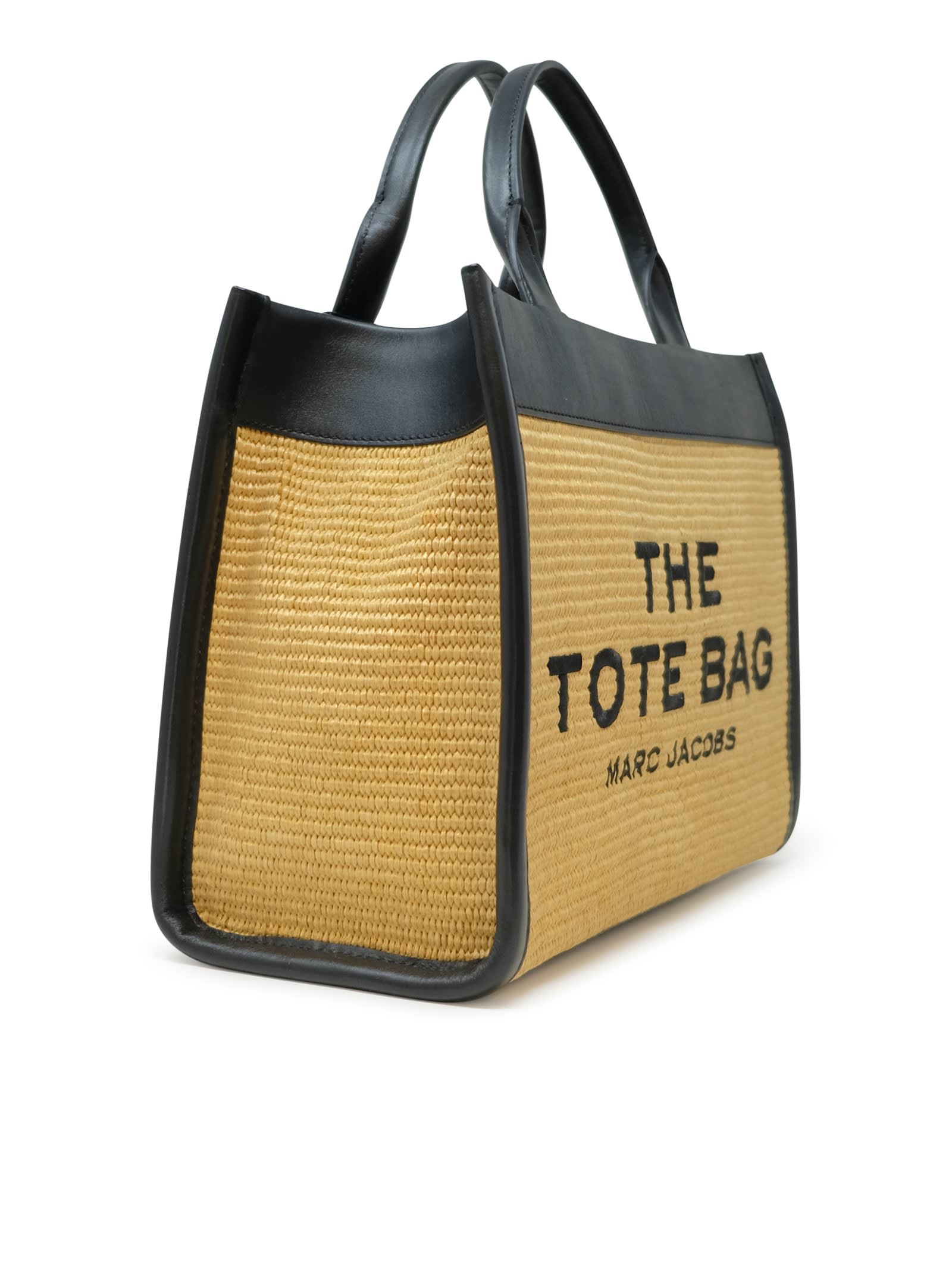Shop Marc Jacobs Natural Raffia The Medium Tote Bag