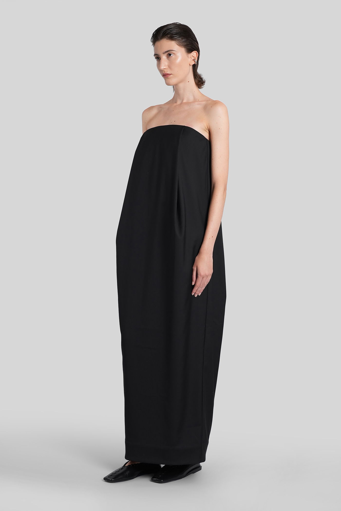 Entire Studios Bob Dress In Black Rayon In Black