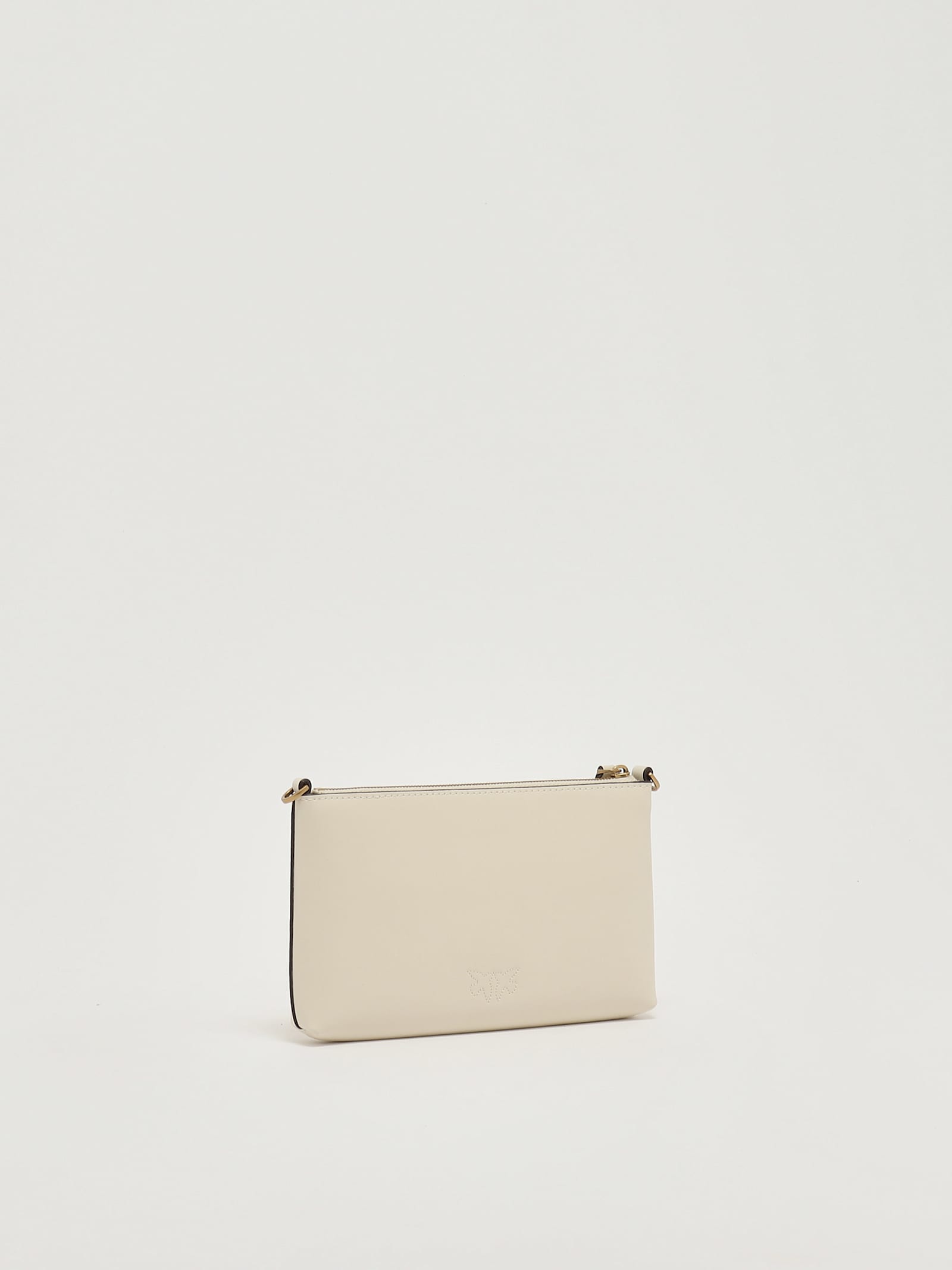 Pinko Flat Horizontal Mini Clutch In White