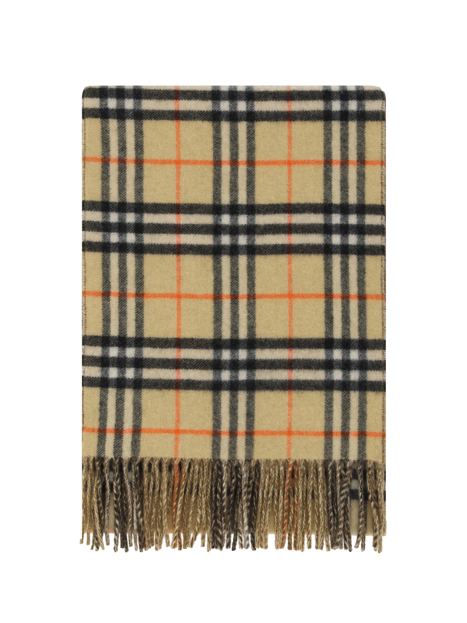 Shop Burberry Scarf In Sand/bison