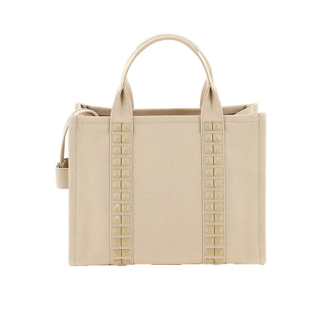 Marc Jacobs The Medium Studded Tote Beige Handbag - Ferraris Boutique