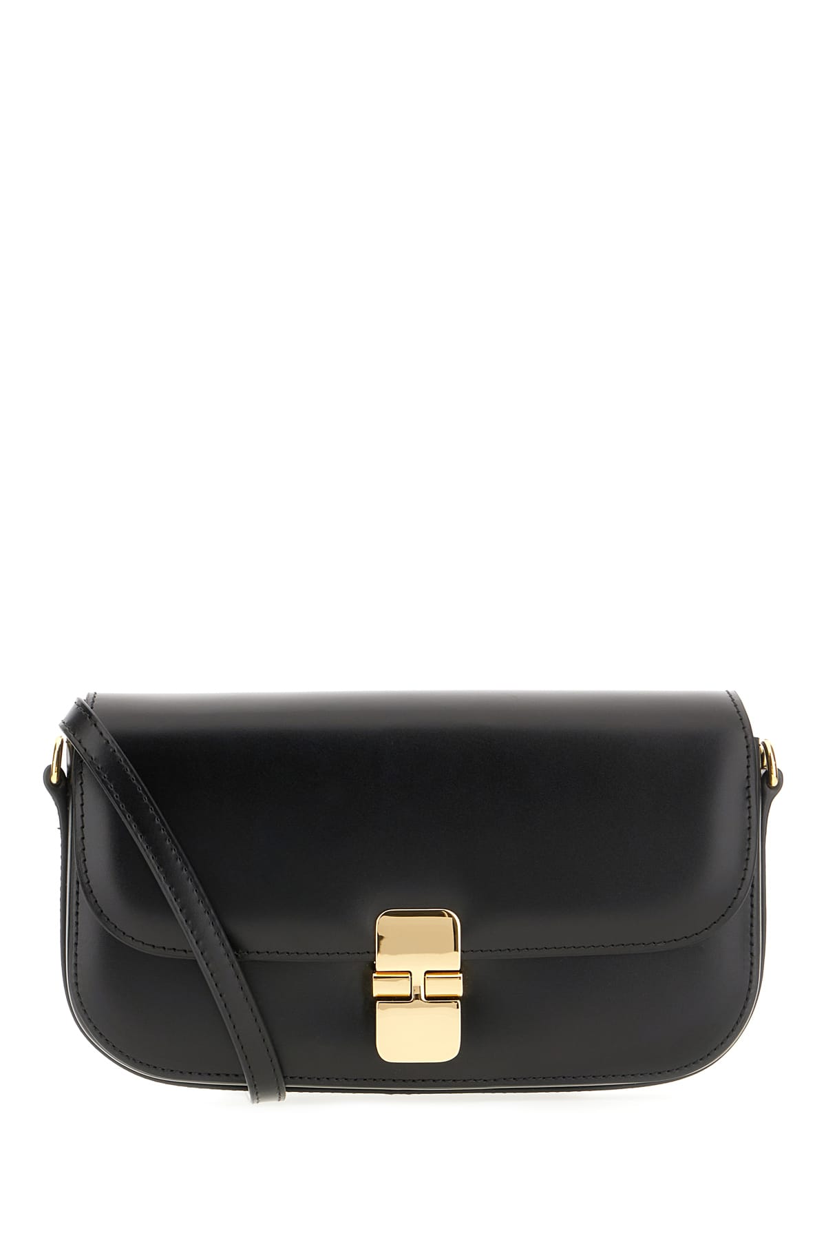 APC BLACK LEATHER SMALL GRACE CROSSBODY BAG