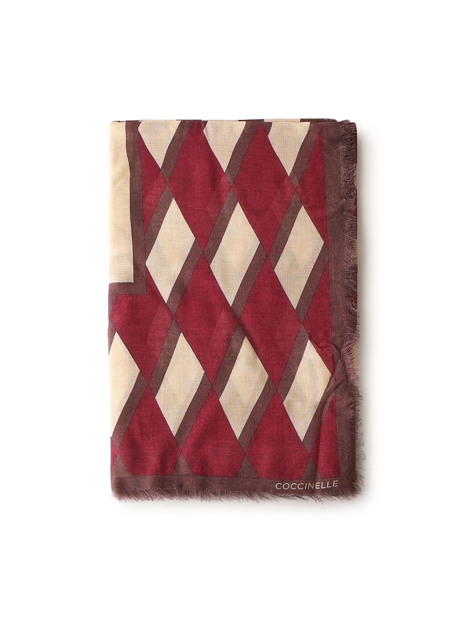 Coccinelle Viscose And Wool Scarf In Brown