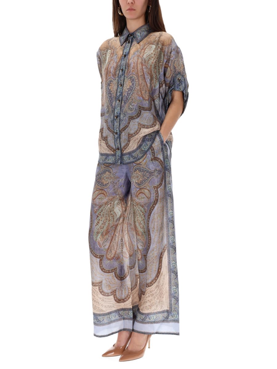 Zimmermann Shirt Wanderlust Short Sleeve In Multi