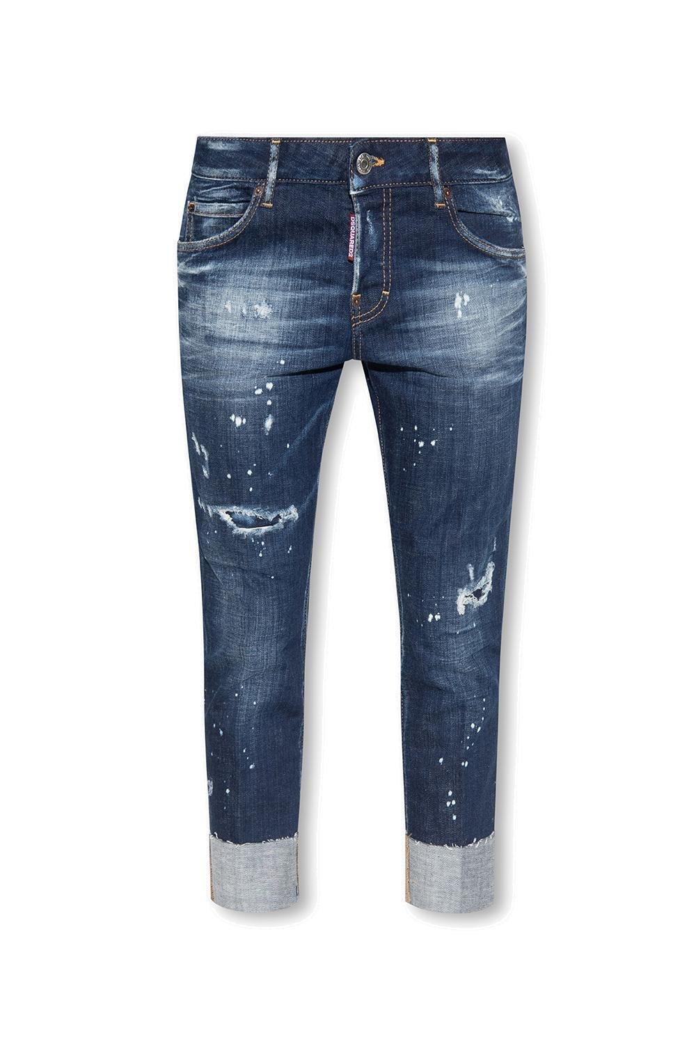 DSQUARED2 RIPPED FITTED JEANS