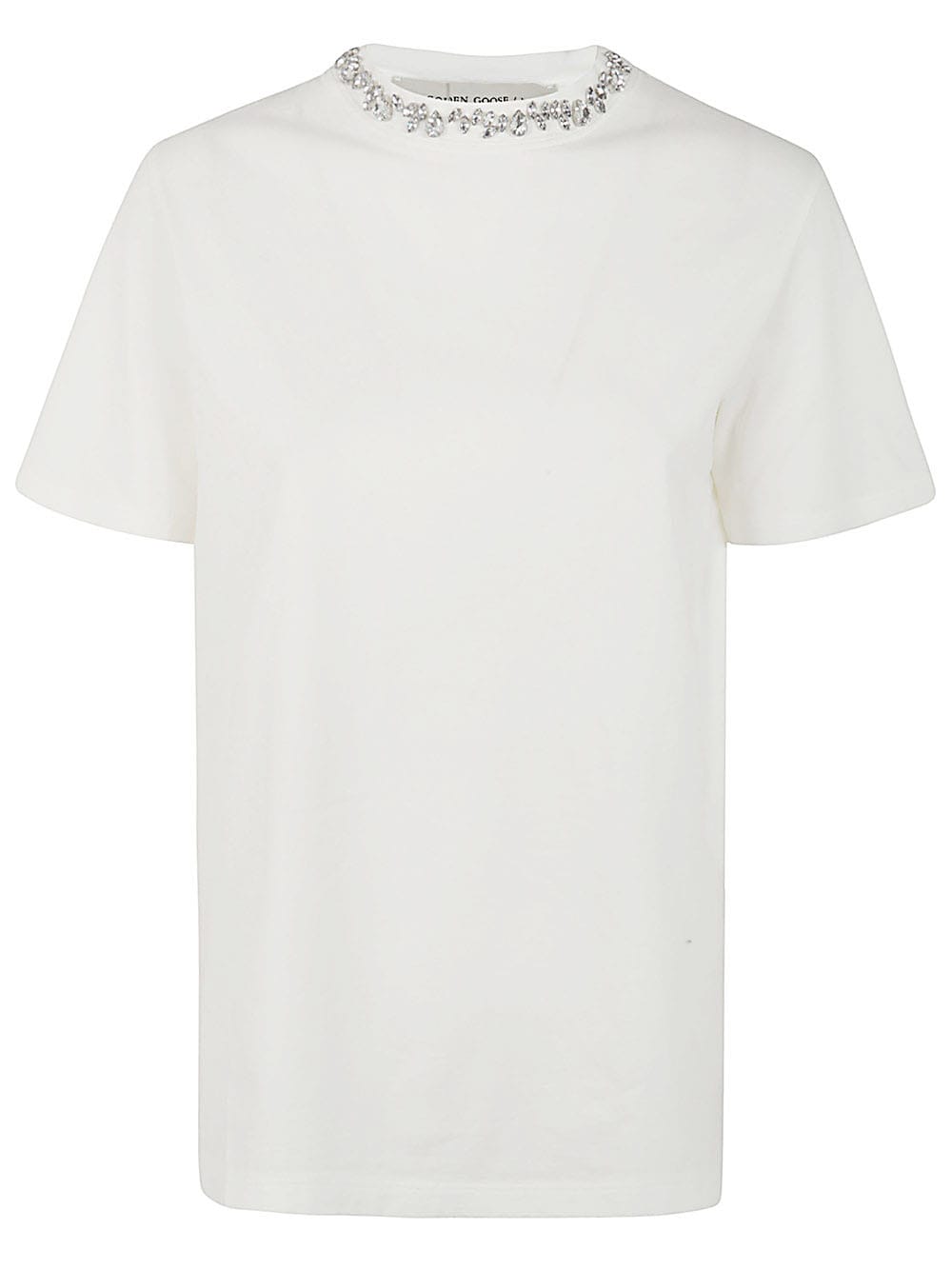 Shop Golden Goose Golden W`s Regular T-shirt In Vintage White