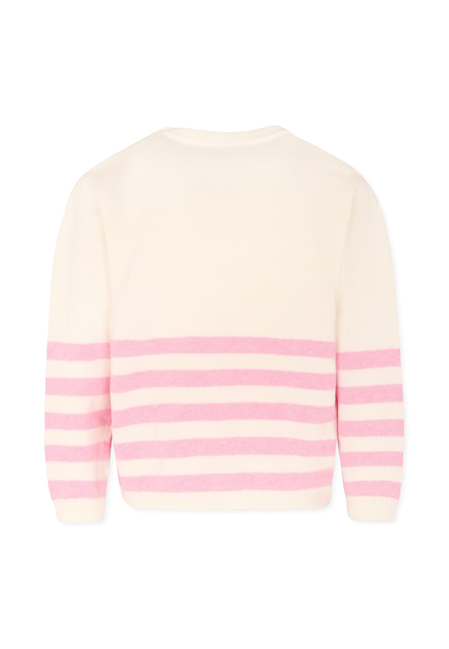 Philosophy Di Lorenzo Serafini Ivory Sweater For Girl With Logo In Ivory