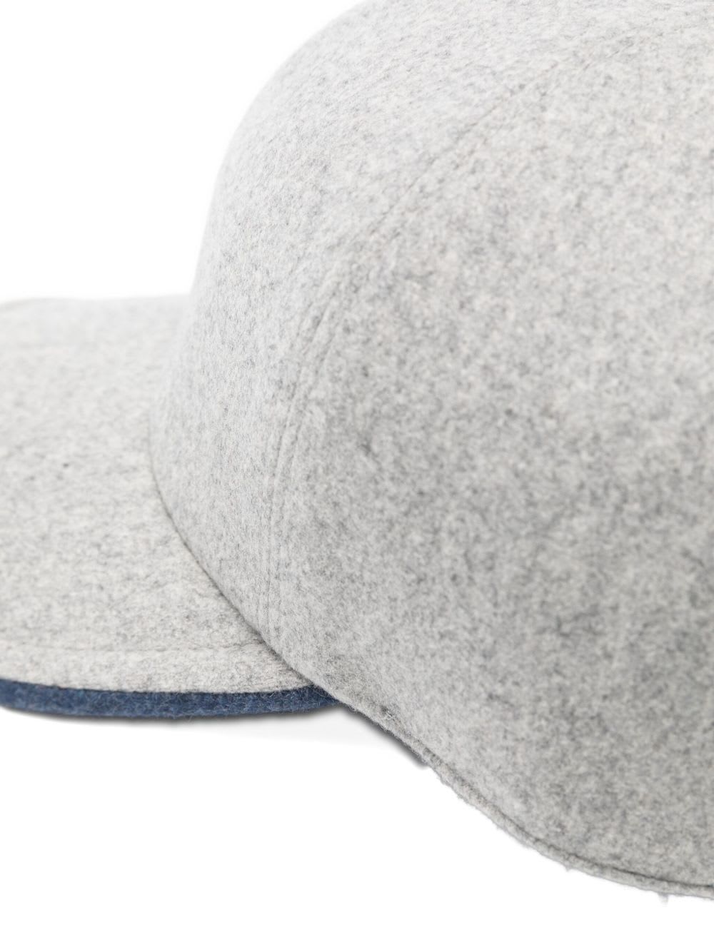 Barba Napoli Barba Felt Baseball Cap In Gray