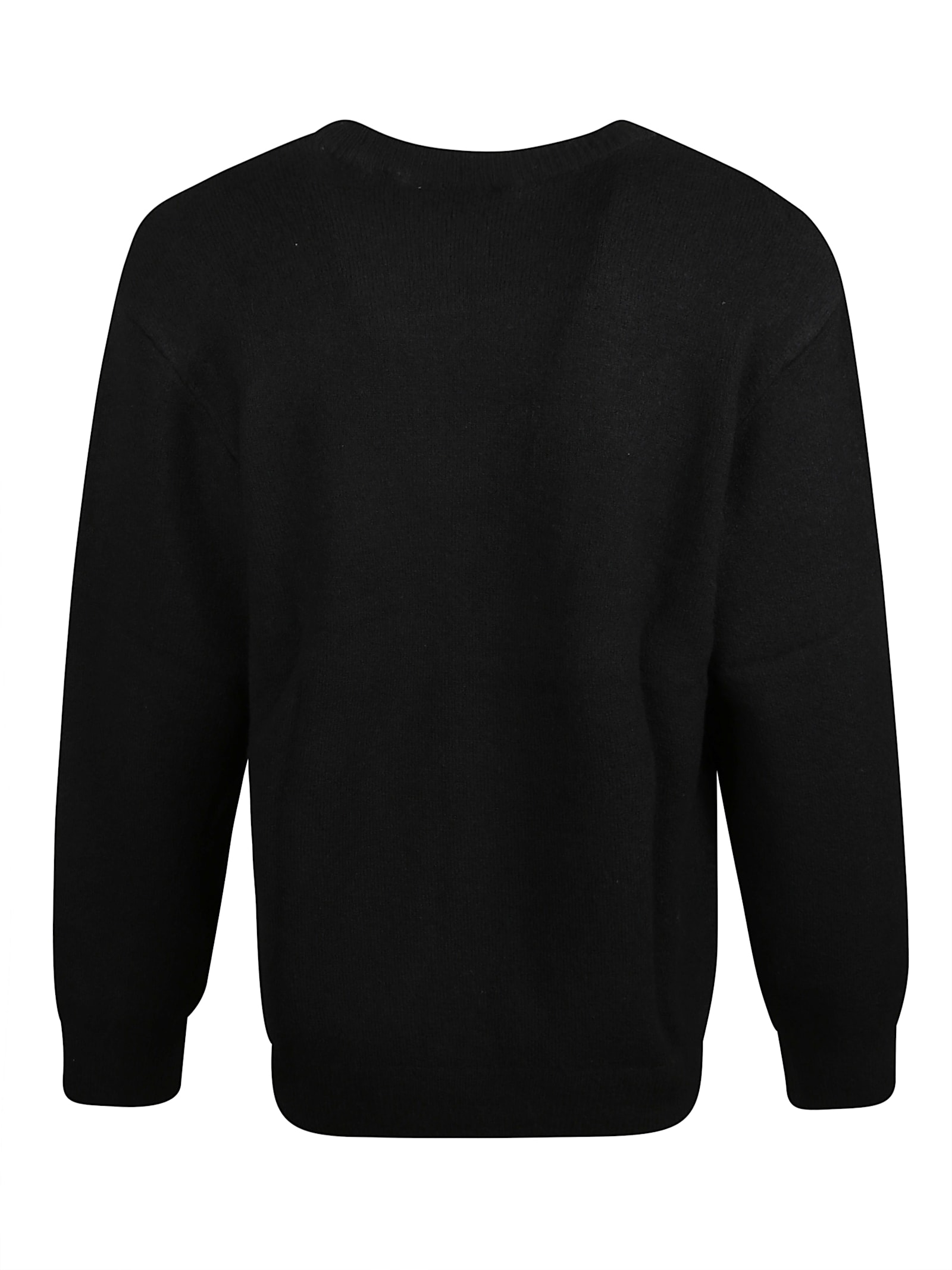 Carhartt Long Sleeve Crew Neck Sweater With Ribbed Cuffs In Black