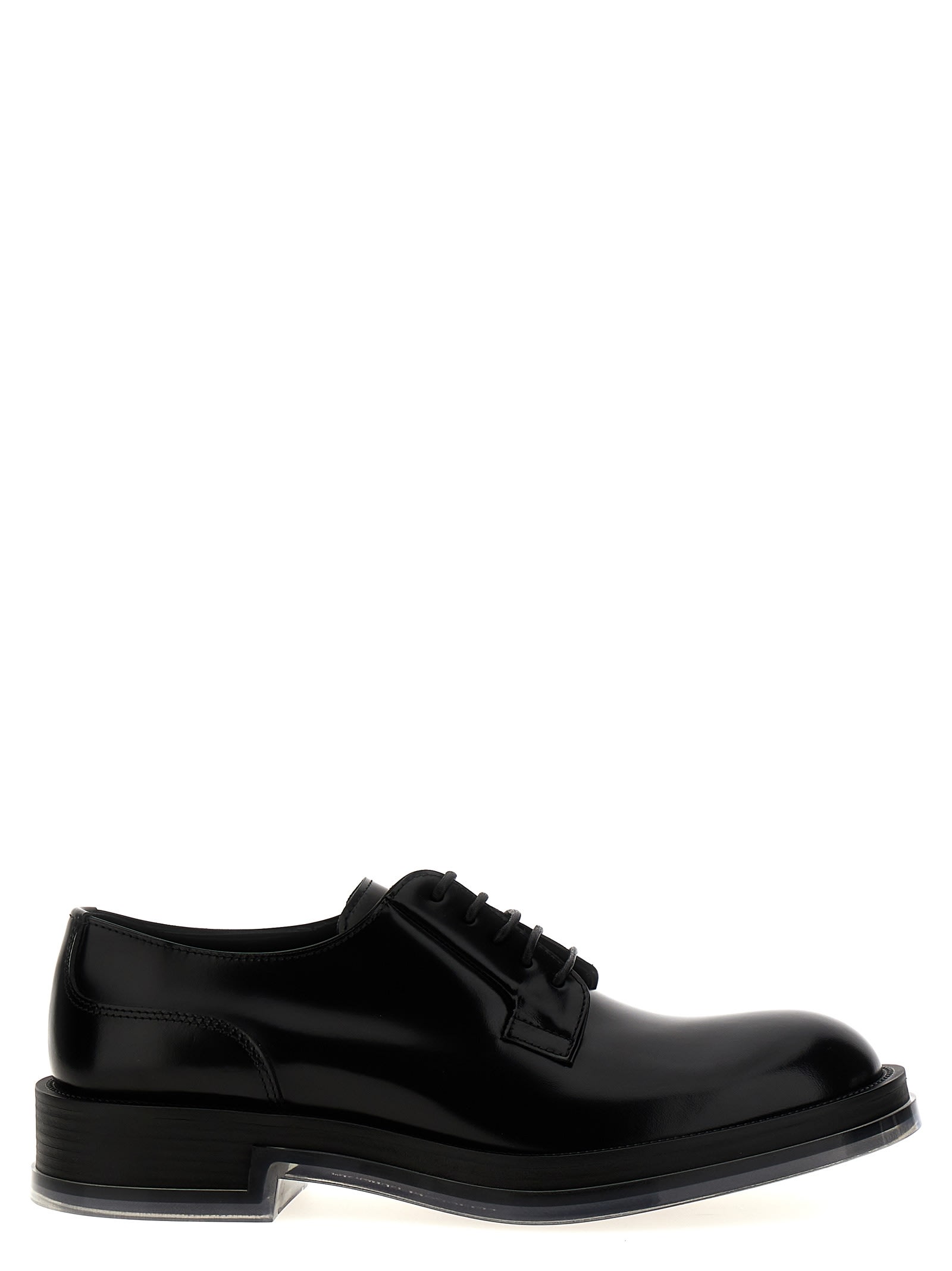 Shop Alexander Mcqueen Float Lace Up Shoes In Black