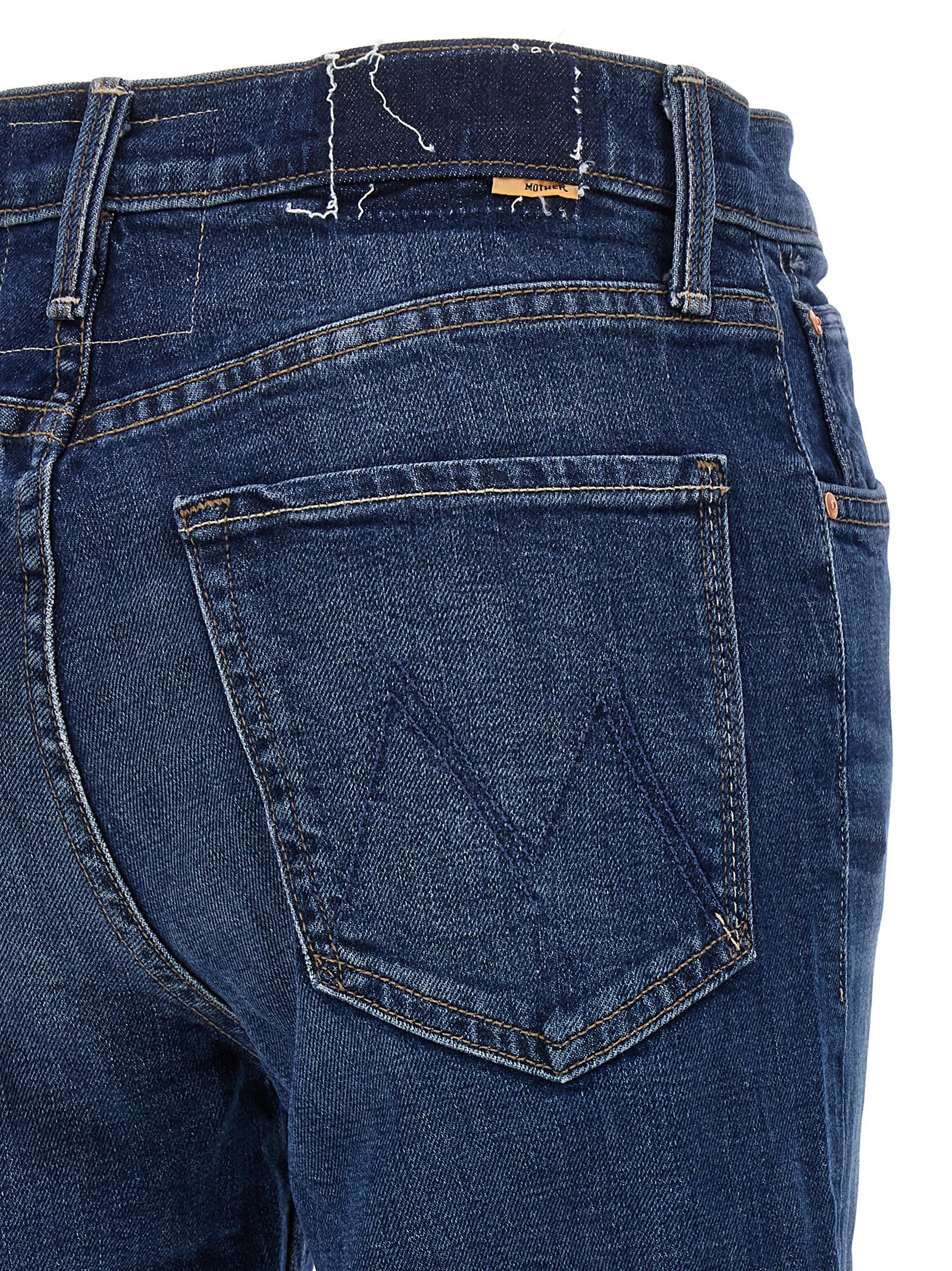 Shop Mother Tomcat Ankle Jeans In Blue