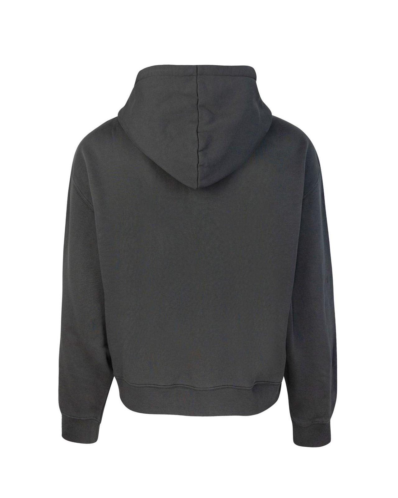 Shop Axel Arigato Legend Zipped Hoodie In Grey